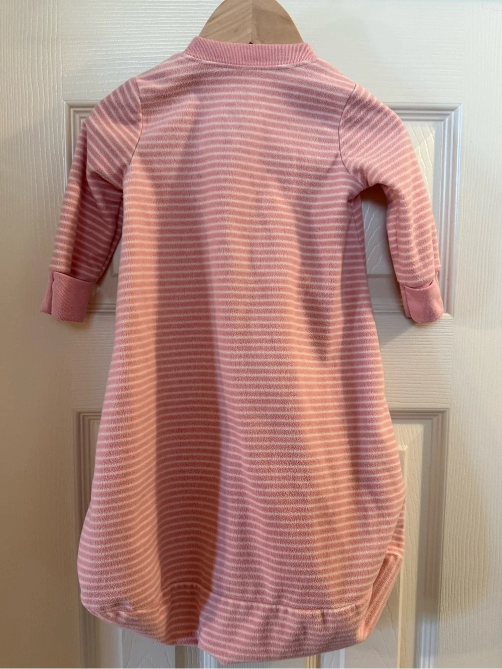 Carter's Pink Striped Sleep Sack with Bunny Applique
